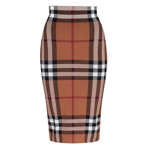 burberry pencil skirt with embellishments|Burberry runway skirts.